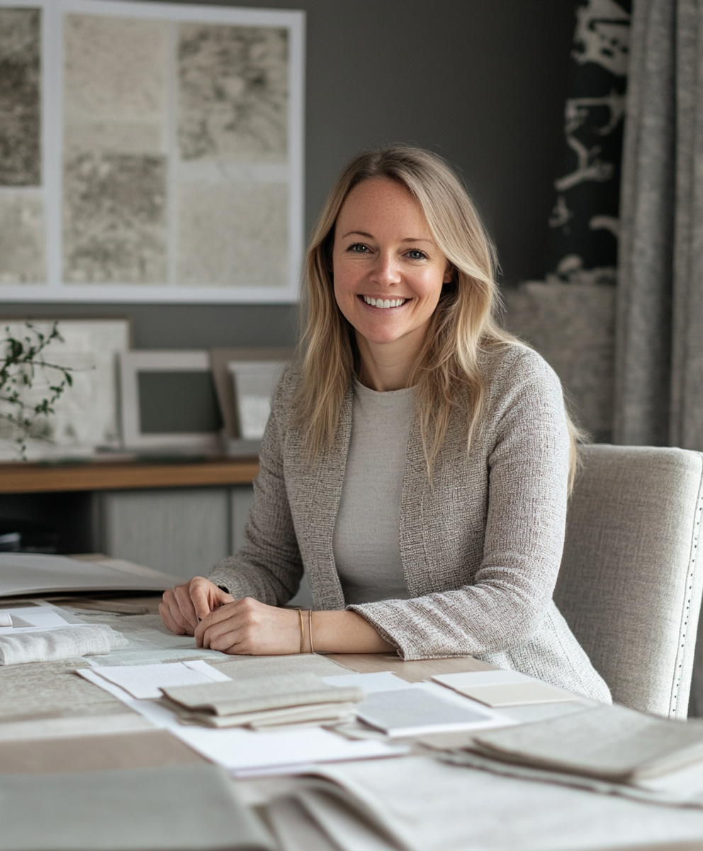 nainen työpöydän äärellä